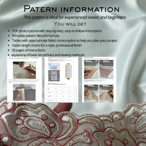 Elastic Lace Thong PDF Sewing Pattern|Anatomical Gusset Photo Tutorial | 8 SIZES