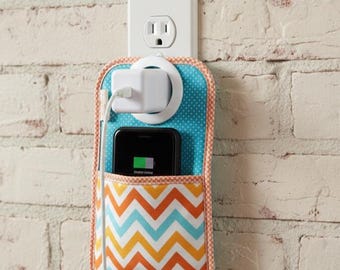 Phone Charger Holder Sewing Pattern PDF + Video Tutorial | Beginner DIY Mobile Charging Caddy Organizer