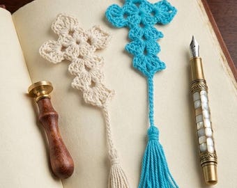 Crochet Cross Bookmark Pattern PDF | Beginner Easter Crochet Pattern | Religious Gift Idea | Easy Lace Cross Tutorial with Video Guide