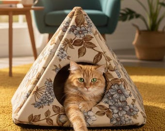 Cozy Cat Cave Sewing Pattern PDF | DIY Pet Bed Video Tutorial