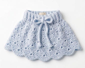 Crochet Baby Skirt Pattern | Vintage Box Shell Skirt Pattern | 6-12 Months Baby Crochet Dress | Beginner Baby Skirt Pattern + Video Guide