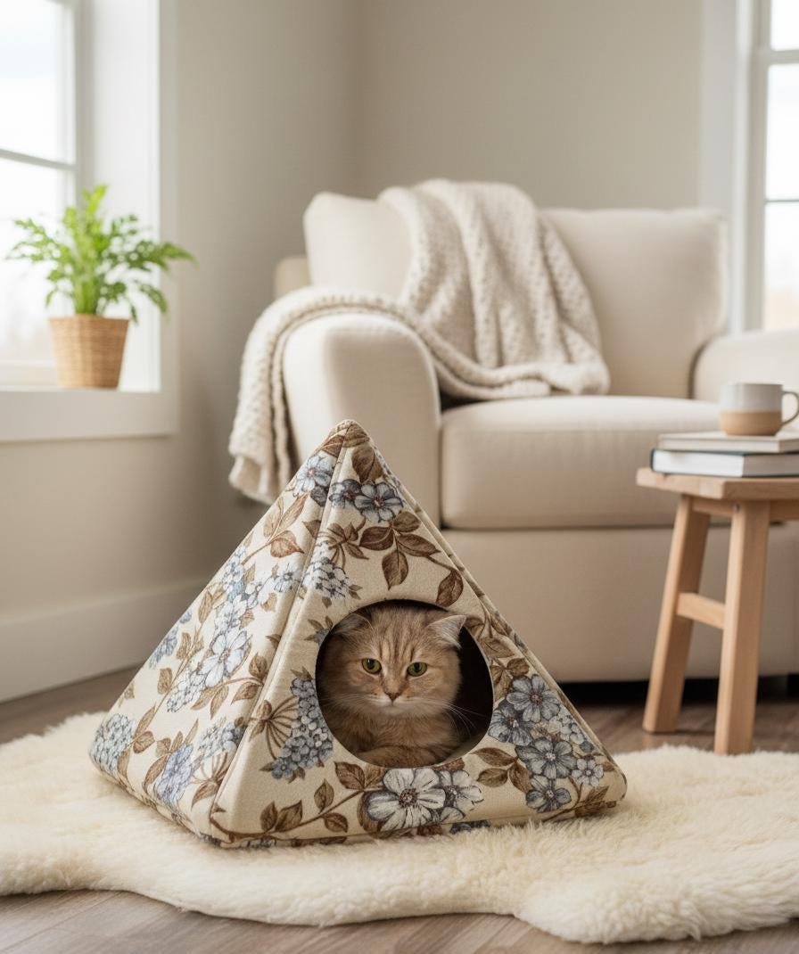 Cozy Cat Cave Sewing Pattern PDF | DIY Pet Bed Video Tutorial - Etsy