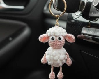 Mini Sheep Crochet Pattern | Crochet Amigurumi Keychain Tutorial | DIY Lamb Bag Charm | Crochet Animal PDF | Crochet Amigurumi Pattern
