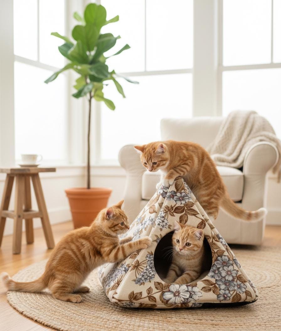 Cozy Cat Cave Sewing Pattern PDF | DIY Pet Bed Video Tutorial - Etsy