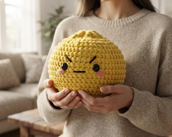 Giant Bao Crochet Pattern | Amigurumi Dumpling Plush Tutorial (PDF Download)