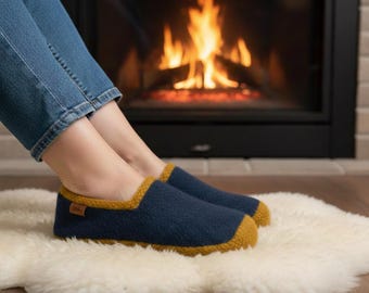 Felted Slippers Knitting Pattern – Cozy Wool Home Shoes (PDF Pattern)