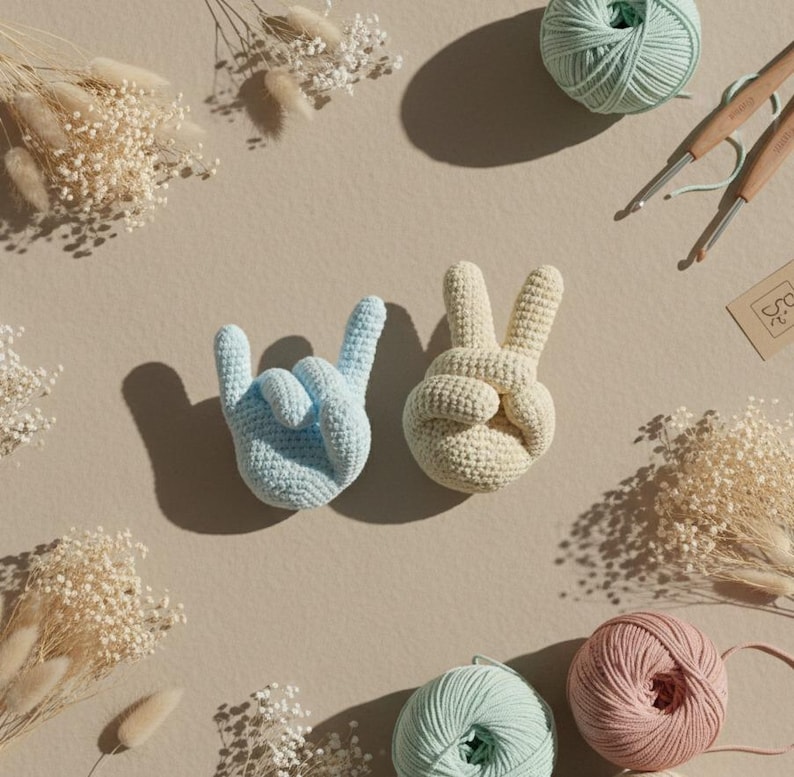 Poseable Crochet Hand Pattern | Amigurumi PDF with Video Guide (Digital Download) image 2