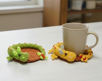 Dragon Cup Coaster Crochet Pattern | Amigurumi Mug Hugger (PDF & Video Guide)