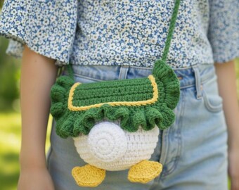 Crochet Duck Bag Pattern | Beginner Amigurumi Crossbody Purse Tutorial (PDF Download)