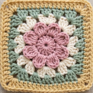 Anfänger Grandma Square Häkelanleitungen Bundle | 6 einfache quadratische Designs | Schritt-für-Schritt-PDF | Sofort Download