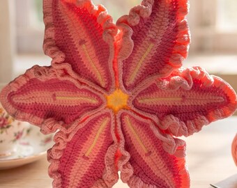 Sac à bandoulière fait main avec fleurs au crochet, sac à main en cottagecore floral rose