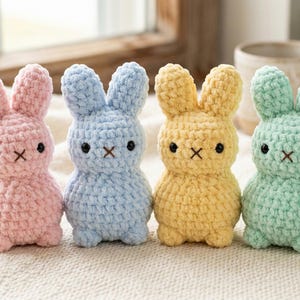 No-Sew Peep Bunny Crochet Pattern | Beginner Amigurumi PDF (Digital Download)