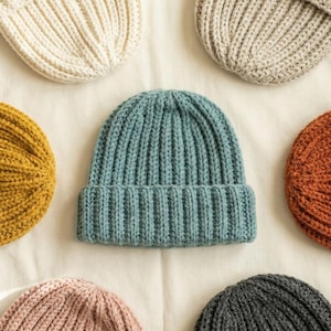 Crochet Ribbed Beanie Pattern | Beginner-Friendly Winter Hat PDF | Instant Download