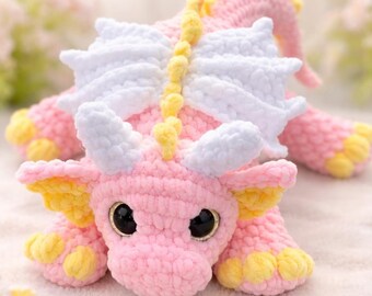 Plush Crochet Dragon Pattern – Amigurumi Toy (PDF Download)