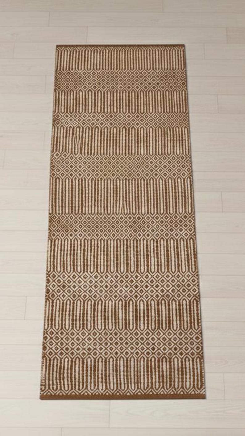 Esterilla de yoga de algodón tejida a mano, ecológica, antideslizante, con bolsa de transporte y correa. Brown