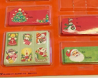 vintage Christmas gift tags and seals