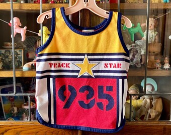 vintage 70’s Health-tex Track Star tank top, size 7, sleeveless shirt