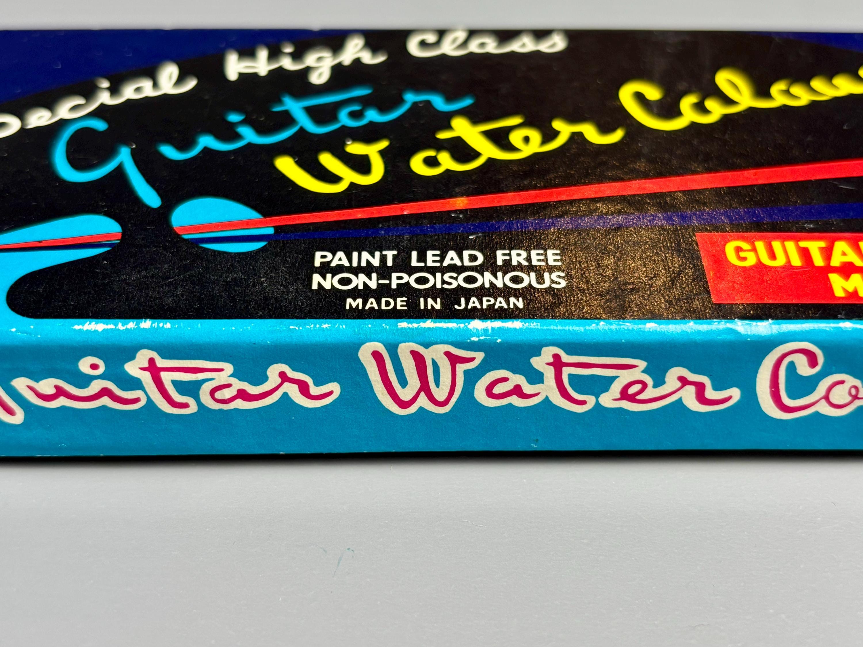 Vintage Guitar Water Colour Paint Set, 12 Colors, Teranishi