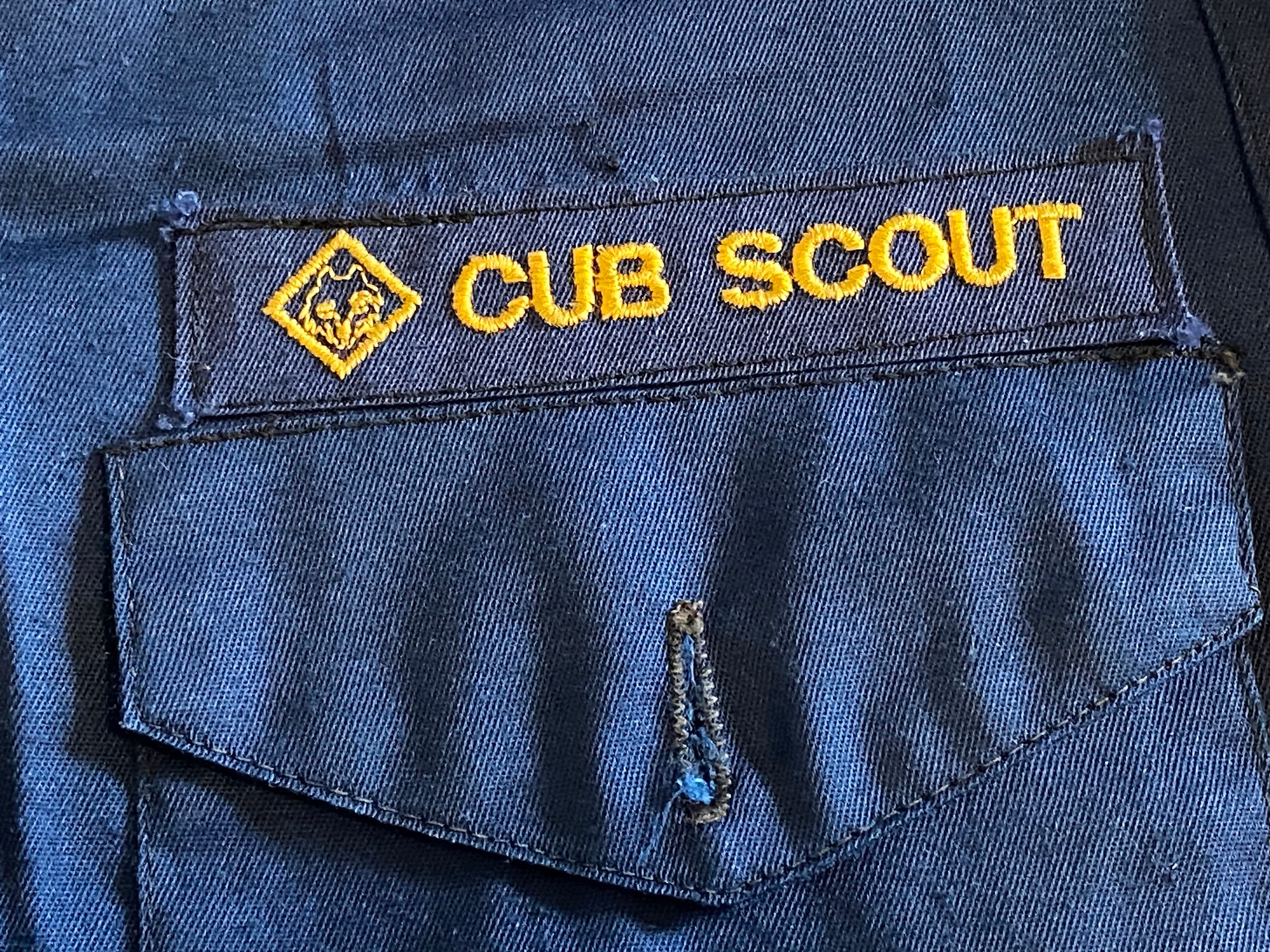 Vintage Cub Scout Uniform Shirt, Boy Scouts of America, Marlboro