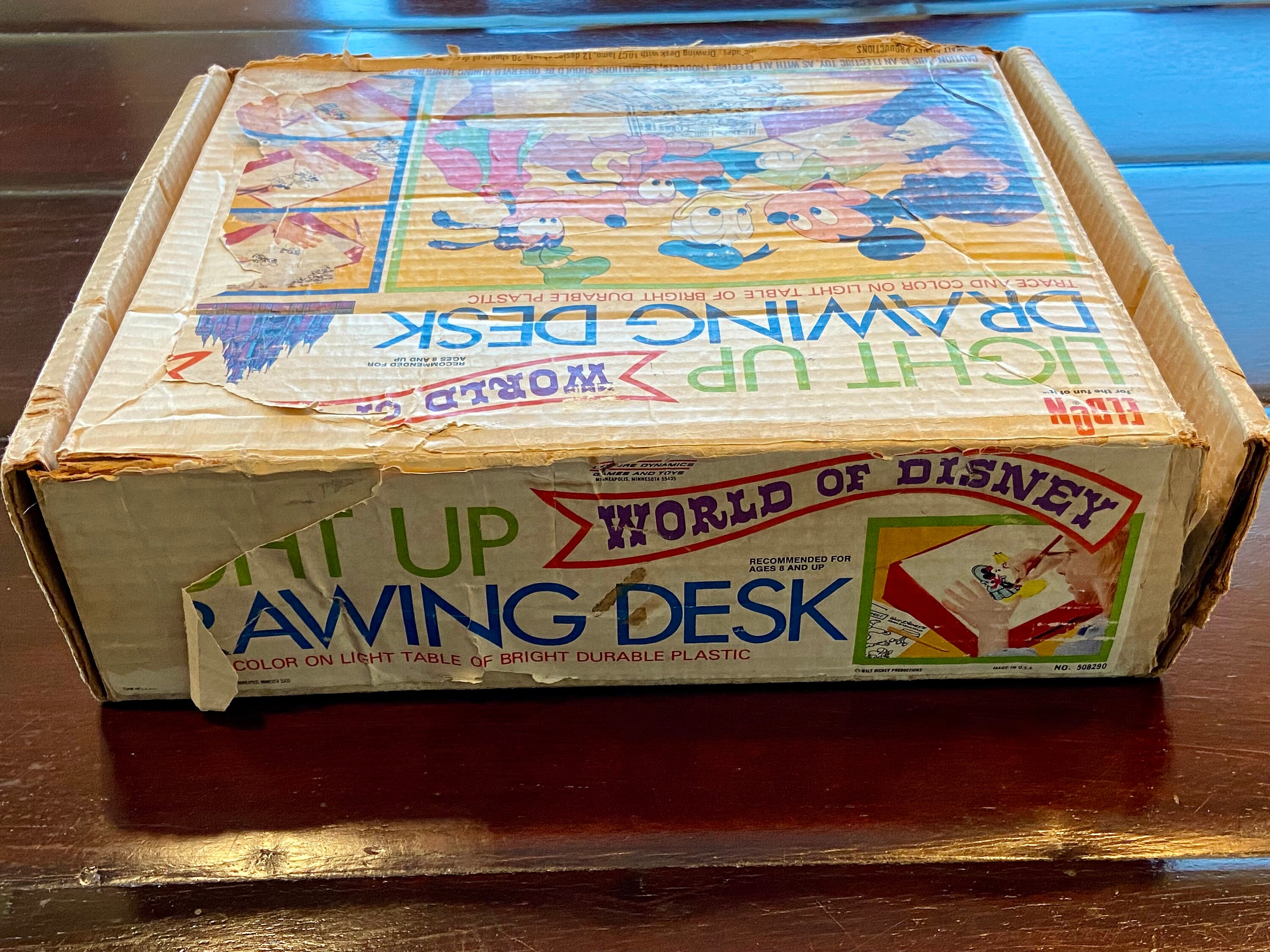 Vintage 1970 Eldon Light up Drawing Desk, World of Disney, Walt Disney