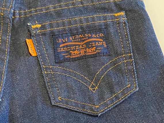 vintage 60’s boys orange tab Levi’s jeans, dark w… - image 5
