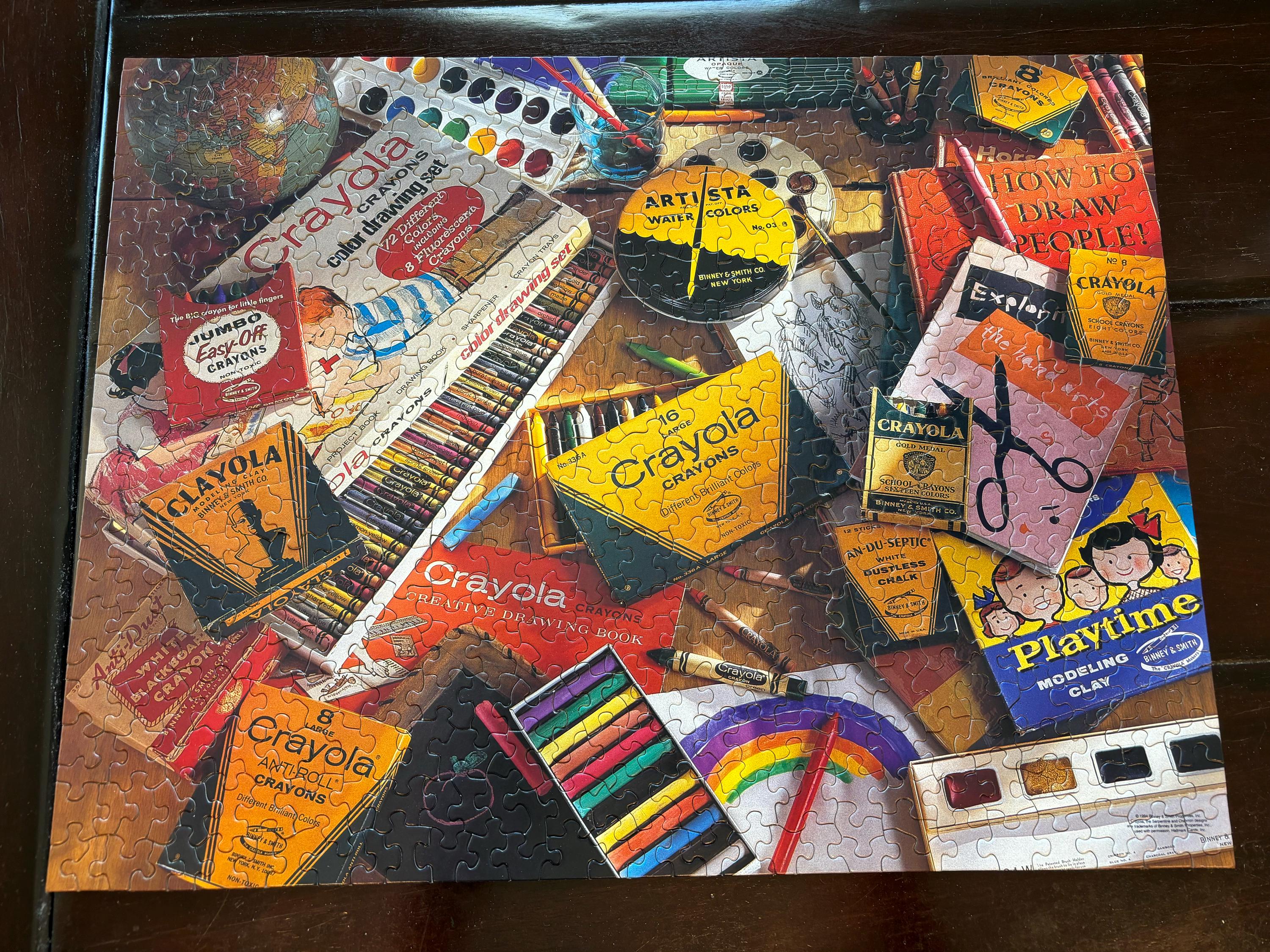 Vintage Springbok Puzzle, Crayola School Days, 500 Piece Puzzle