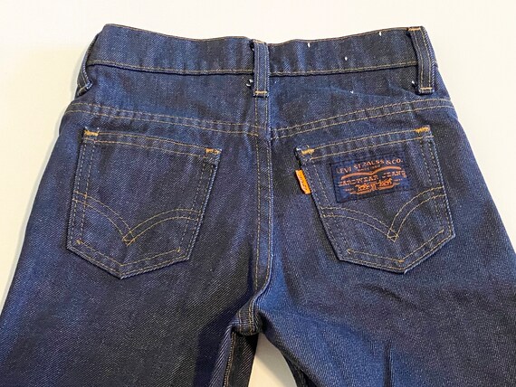 vintage 60’s boys orange tab Levi’s jeans, dark w… - image 1
