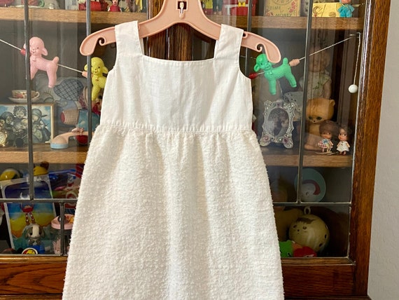 vintage girls slip dress, christening gown, bapti… - image 1