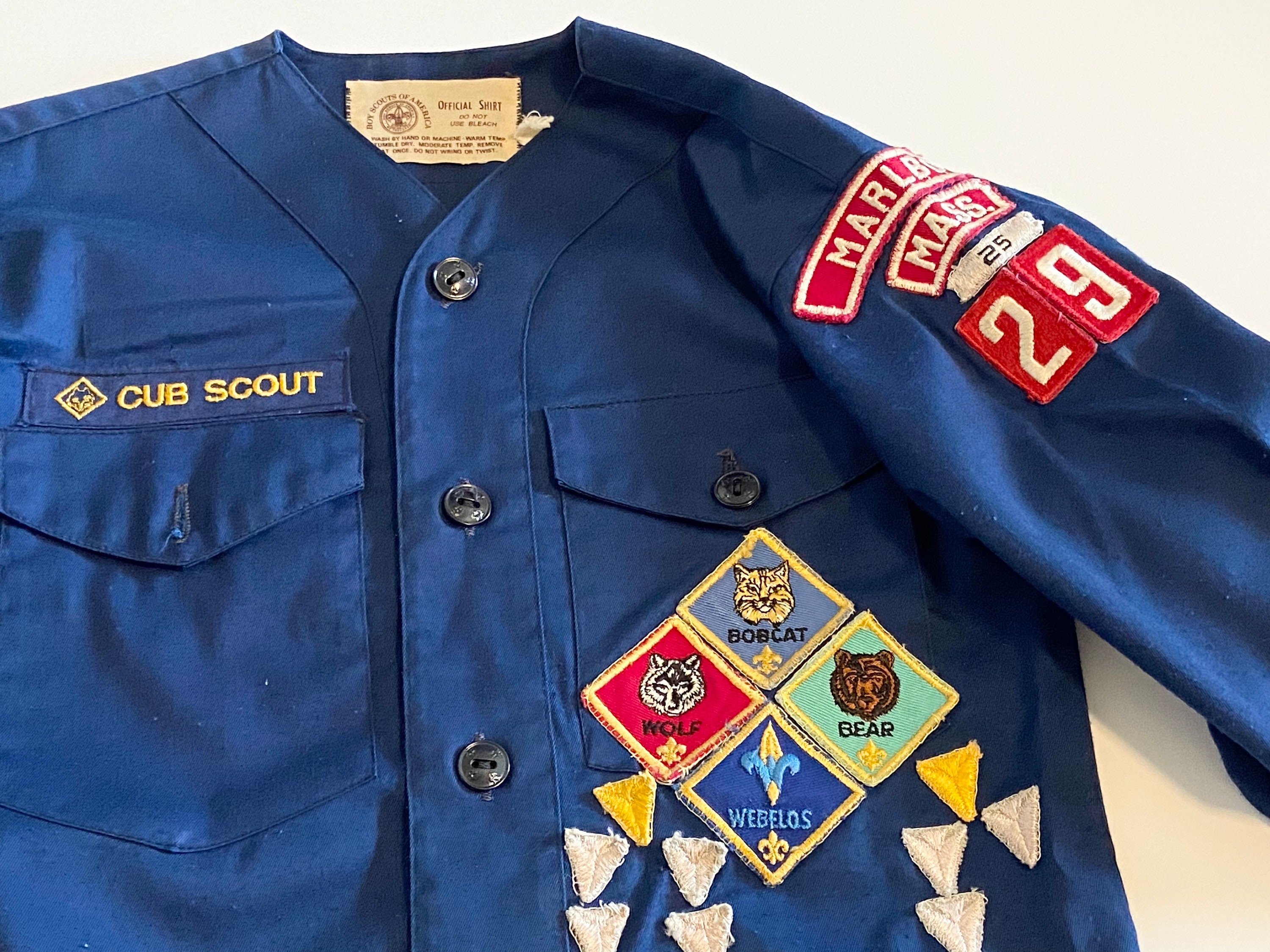 Vintage Cub Scout Uniform Shirt Boy Scouts of America 