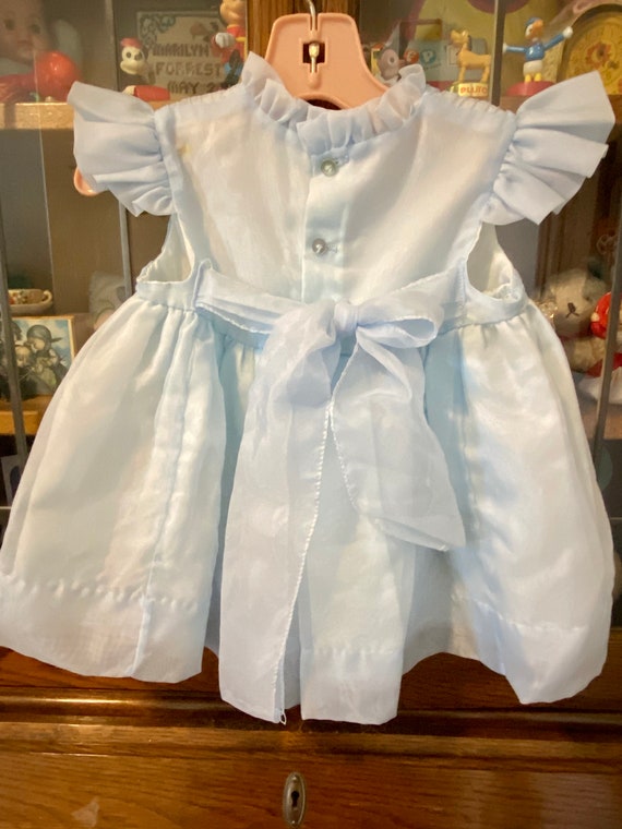 vintage baby blue sheer party dress, Toddle Time … - image 3