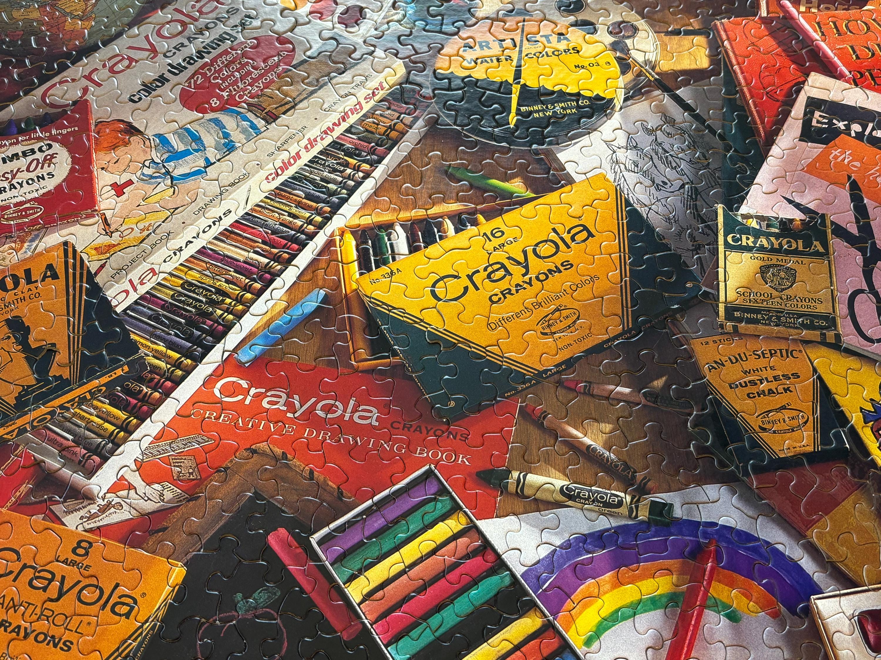 Vintage Springbok Puzzle, Crayola School Days, 500 Piece Puzzle