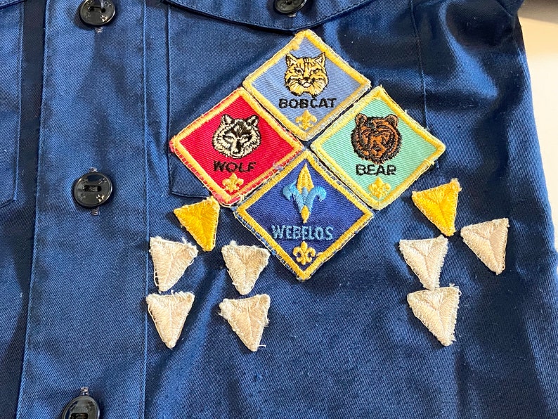 Vintage Cub Scout Uniform Shirt, Boy Scouts of America, Marlboro