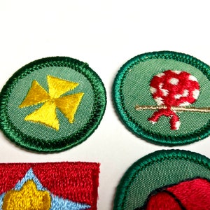 vintage 1960s 1970s Junior Girl Scout badges, set of 6, NOS unused, Girl Scout patches image 4