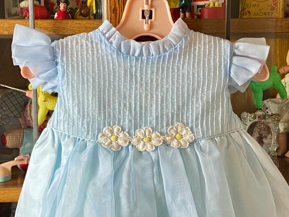 vintage baby blue sheer party dress, Toddle Time … - image 2