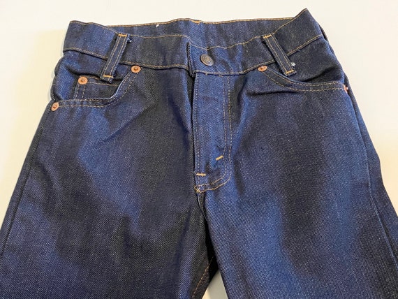 vintage 60’s boys orange tab Levi’s jeans, dark w… - image 2