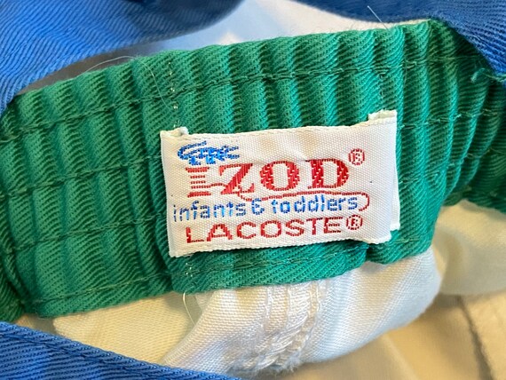 vintage Izod Lacoste girls overalls, 3T, multicol… - image 9