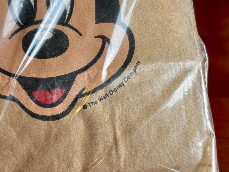 vintage Mickey Mouse brown lunch bags, NOS, set of 20, Carrousel, Walt Disney Company bild 2