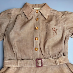 vintage Girl Scouts Brownie uniform, 1940’s, houndstooth