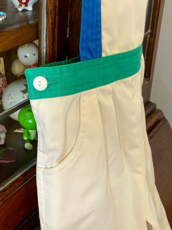 vintage Izod Lacoste girls overalls, 3T, multicol… - image 4