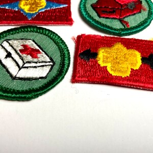 vintage 1960s 1970s Junior Girl Scout badges, set of 6, NOS unused, Girl Scout patches image 3