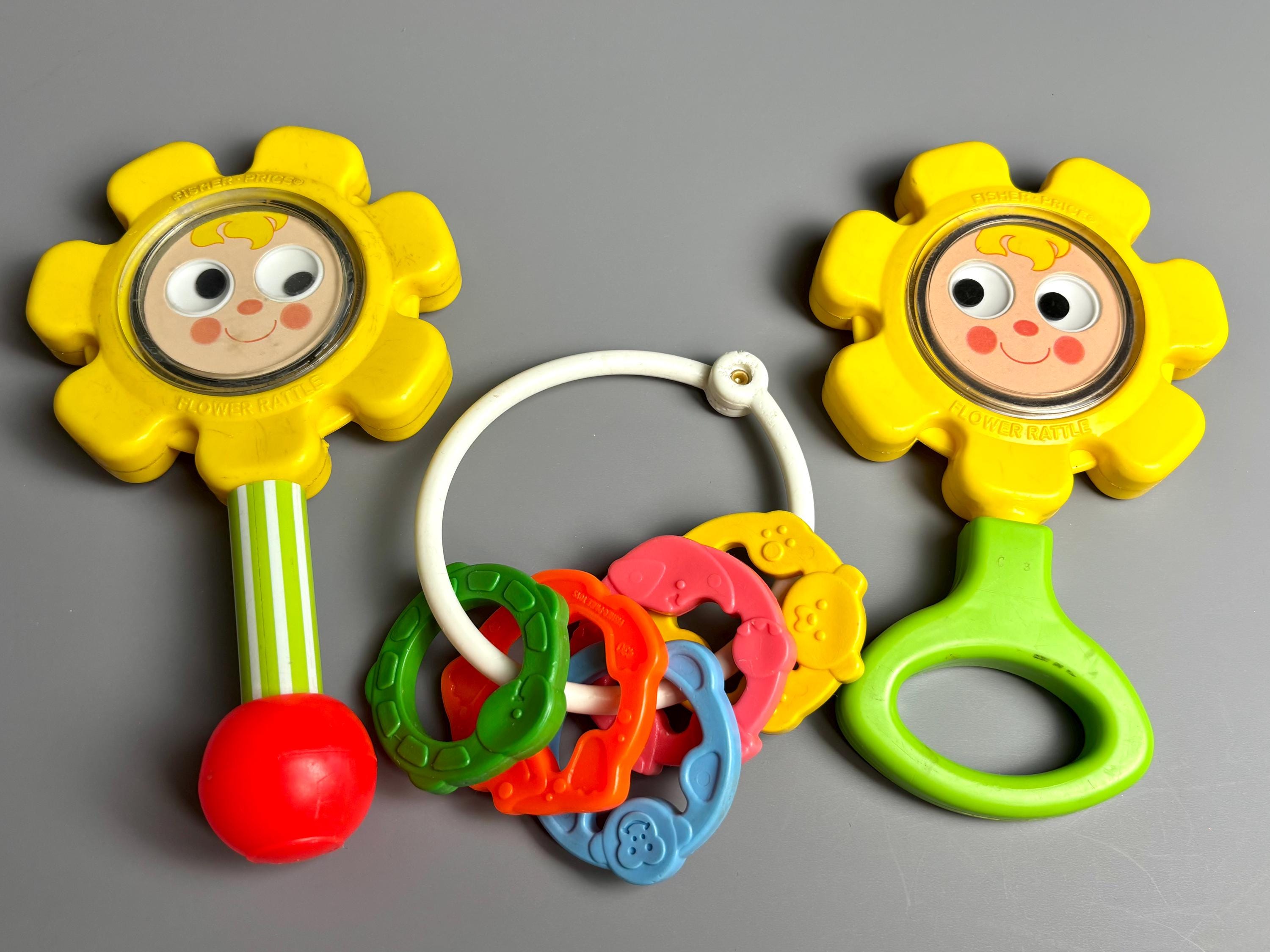 Fisher Price Flower Rattle Vintage Fisher Price Flower Rattles