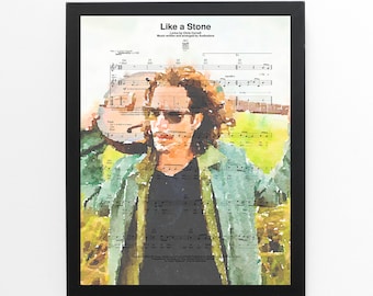 Chris Cornell Poster Wall Print Wall Art Home Decor Poster Watercolor Print Wall Decoration Vintage Portrait Photo