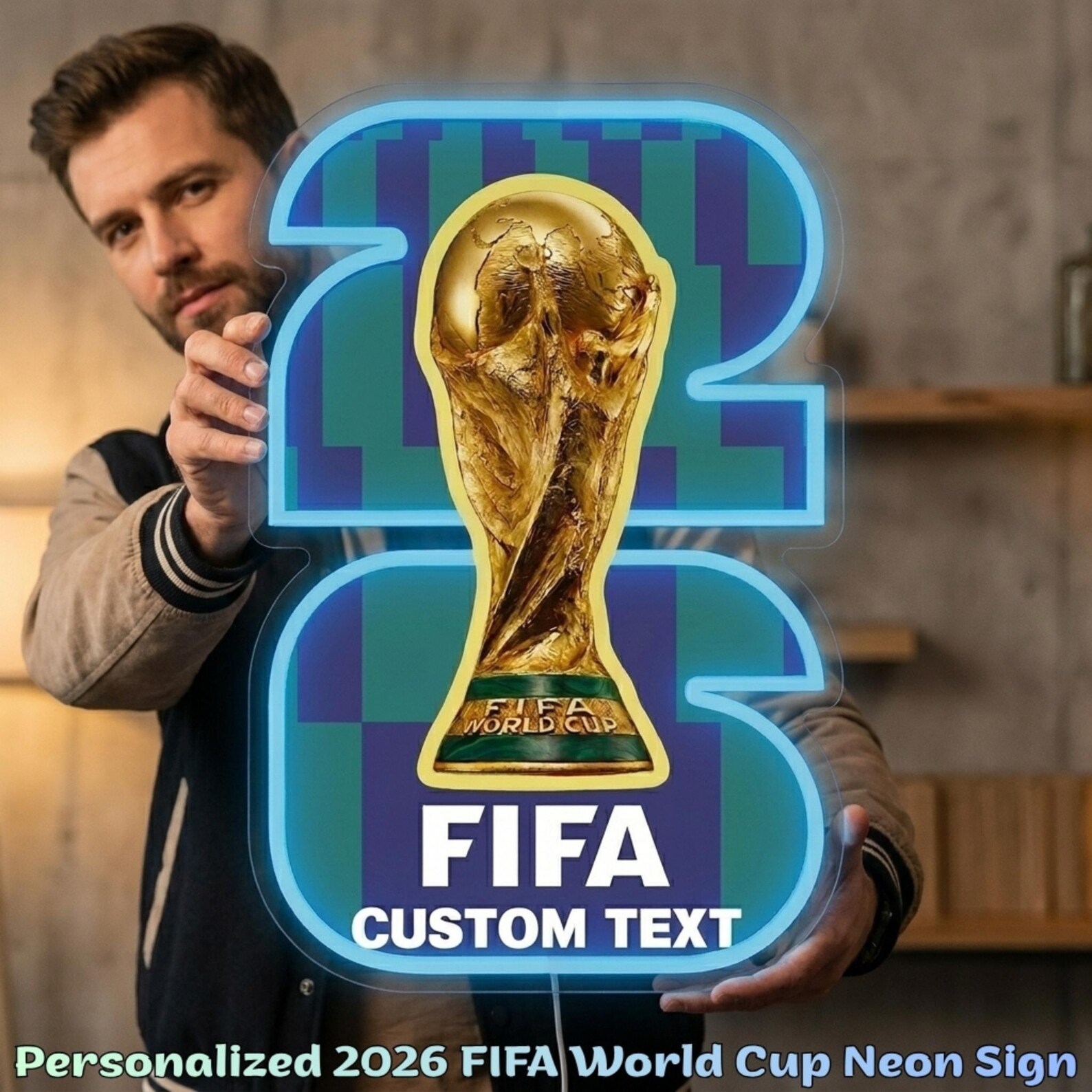 Custom FIFA World Cup Neon Sign - New York | Personalized Football LED ...