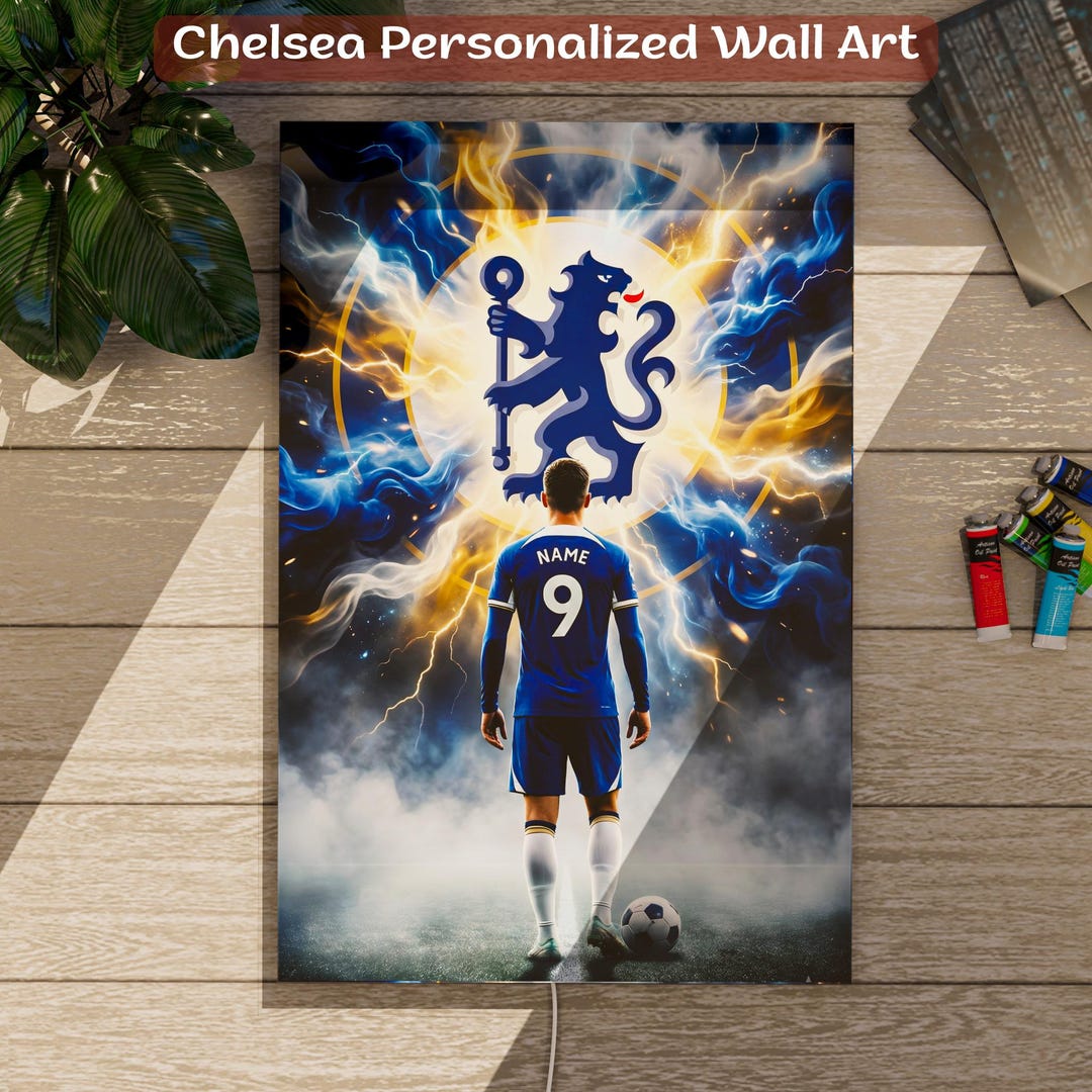 Chelsea LED Sign, Personalized Football Fan Gift - Etsy