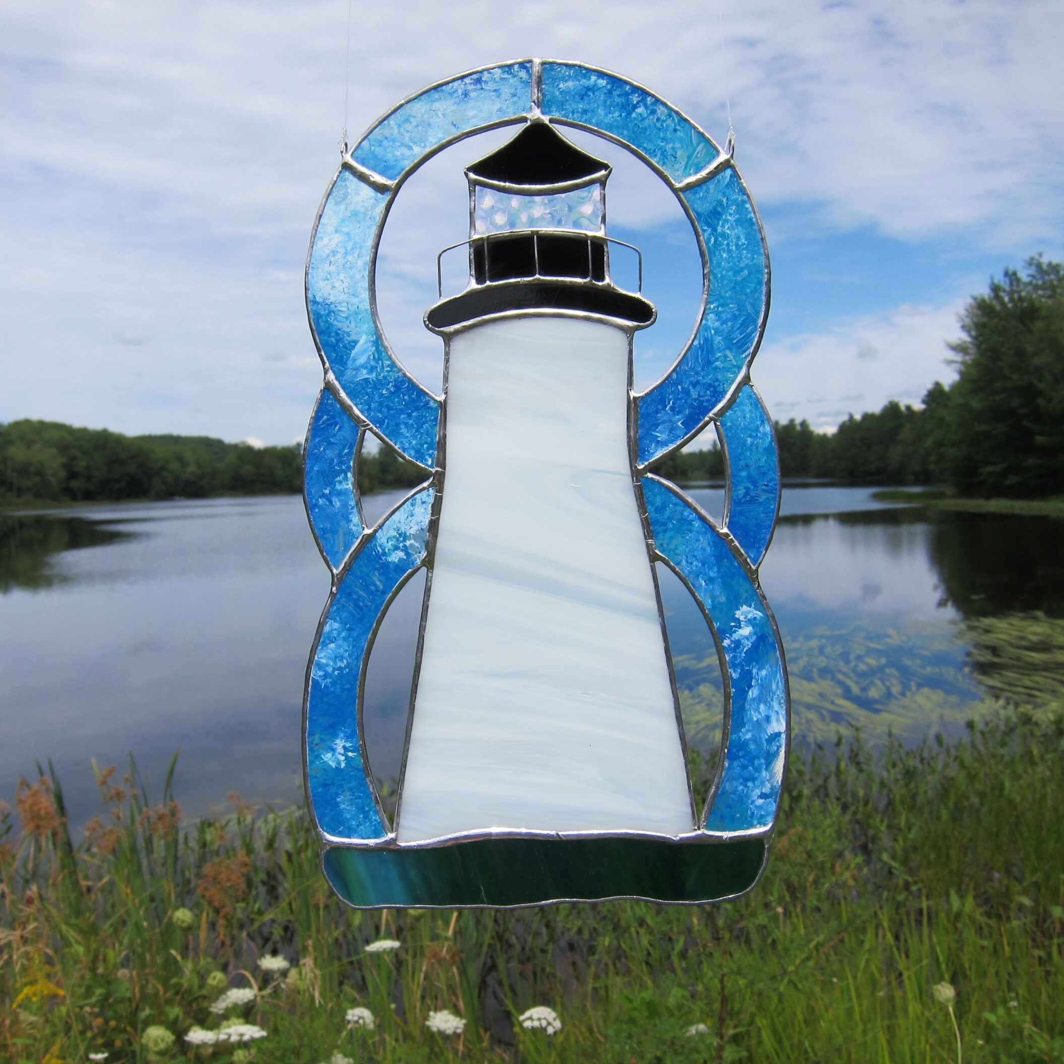 Carved Glass Chatham Lighthouse Decorative Sun Catcher 