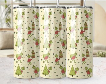 Grinch Tumbler wrap png, 20 oz Skinny Tumbler Wrap, 20oz Tumbler Png Sublimation Design, Digital Instant Download, Grinch Christmas