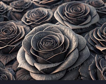 Black Rose Seamless pattern png, floral 3d wrapping paper, rose, scatter cushion, Gift wrap, pattern png, download