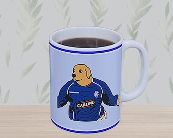 Funny Football Mug - 'Rangers Dog' - Funny Gift For Football Fans, Secret Santa, or Christmas Present
