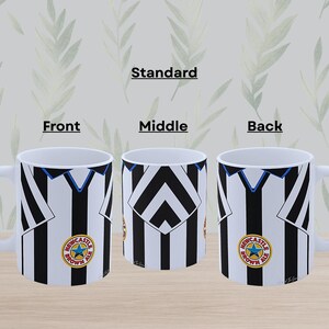Custom Newcastle United Mug, Personalised 1999-2000 Kit Ceramic Cup, NUFC Retro Football Shirt Gift, Classic Newcastle Brown Ale Sponsor image 2