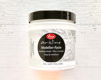 Viva Decor Artline Modeling Paste, 250 mL, smooth white texture paste, paper crafting, mixed media, card making, art journaling, stenciling